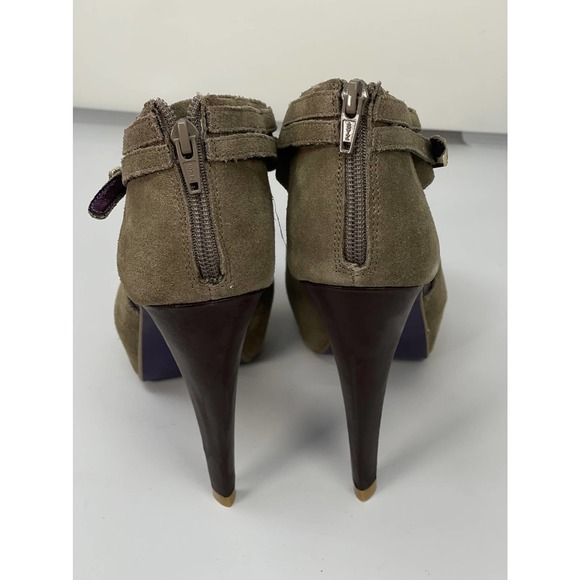 NEW Poetic License Manhattan brown suede jeweled bow platform sz 8, 8.5 - Picture 7 of 14